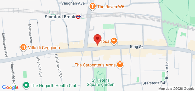 Map showing Holy Cow - Hammersmith in London