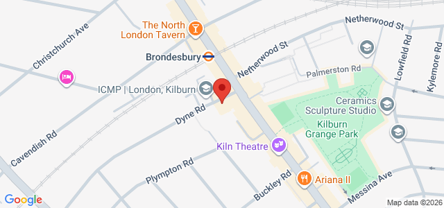 Map showing Holy Cow - Kilburn in London